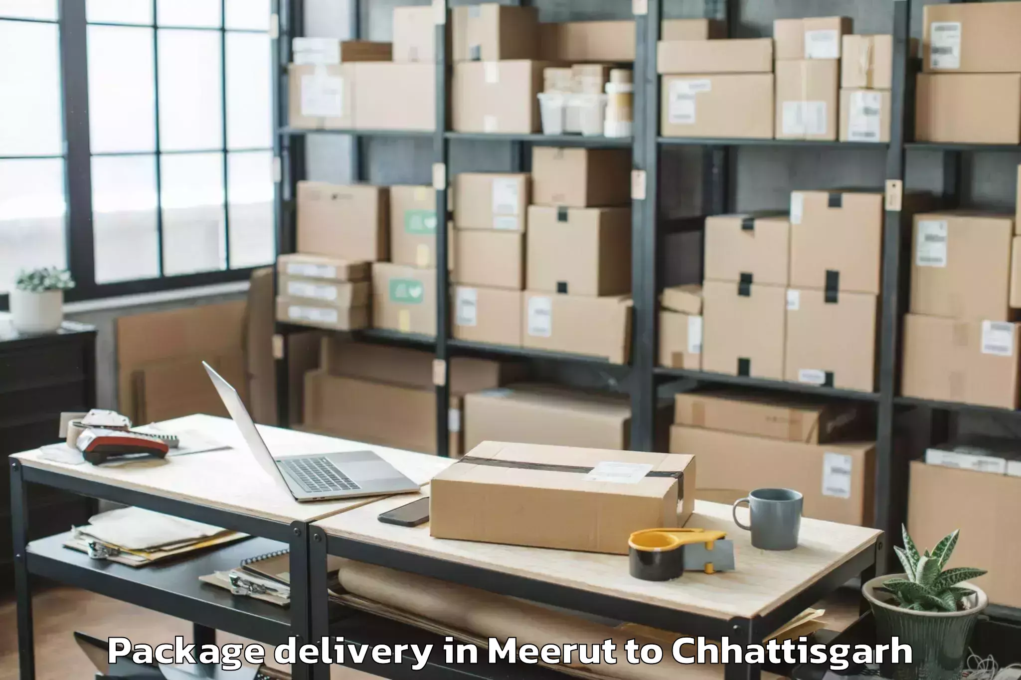 Affordable Meerut to Chopan Package Delivery